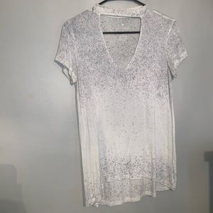 Gray and white ombré top